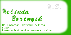 melinda bortnyik business card